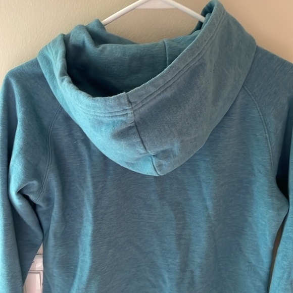 North Face Women Small Hoodie Sweatshirt Hooded Full Zip Pockets Jacket Blue - Picture 5 of 5